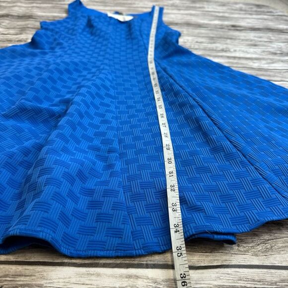 Anthropologie Eva Franco Women's Blue Fit & Flare A Line Full Skirt Dress 4 NWT - Picture 11 of 13